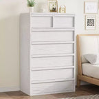 7-Drawer Dresser with Large Storage – Wooden Chest of Drawers for Bedroom, Living Room and Nursery