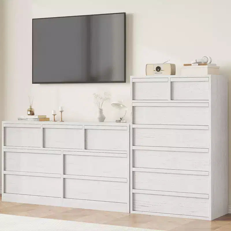 7-Drawer Dresser with Large Storage – Wooden Chest of Drawers for Bedroom, Living Room and Nursery