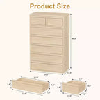 7-Drawer Dresser with Large Storage – Wooden Chest of Drawers for Bedroom, Living Room and Nursery
