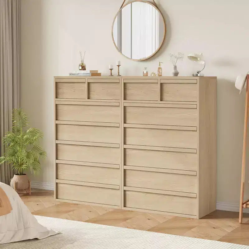 7-Drawer Dresser with Large Storage – Wooden Chest of Drawers for Bedroom, Living Room and Nursery