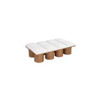 Cream Boucle Fabric Upholstered Bench