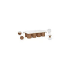 Cream Boucle Fabric Upholstered Bench