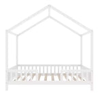 Twin Size Low House Shape Montessori Bed Frame With Curtains