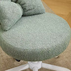 Adjustable Bow Teddy Fabric Bunny Ear Swivel Accent Chair