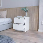 2-Drawer Nightstand for Bedroom and Living Room