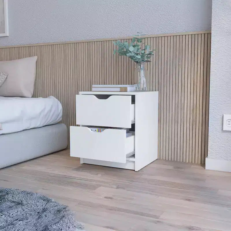 2-Drawer Nightstand for Bedroom and Living Room