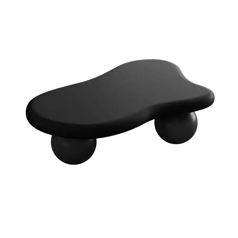 Cloud-Shape Coffee Table with Ball Legs, Black