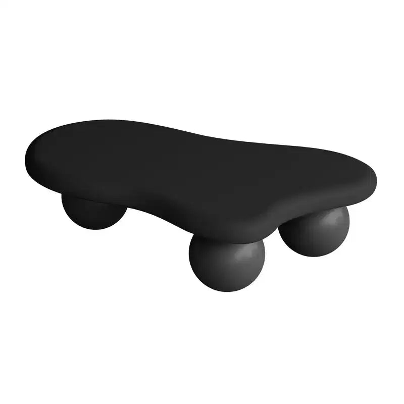 Cloud-Shape Coffee Table with Ball Legs, Black