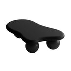 Cloud-Shape Coffee Table with Ball Legs, Black