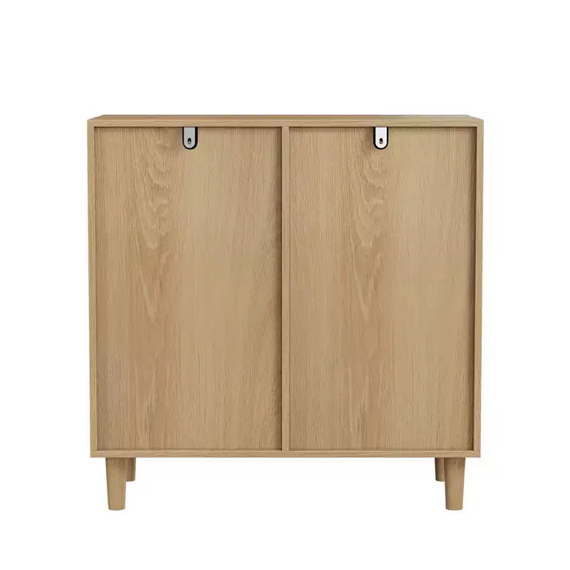 Houten wasmandkast met 2 uitneembare manden