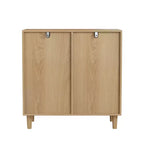 Houten wasmandkast met 2 uitneembare manden