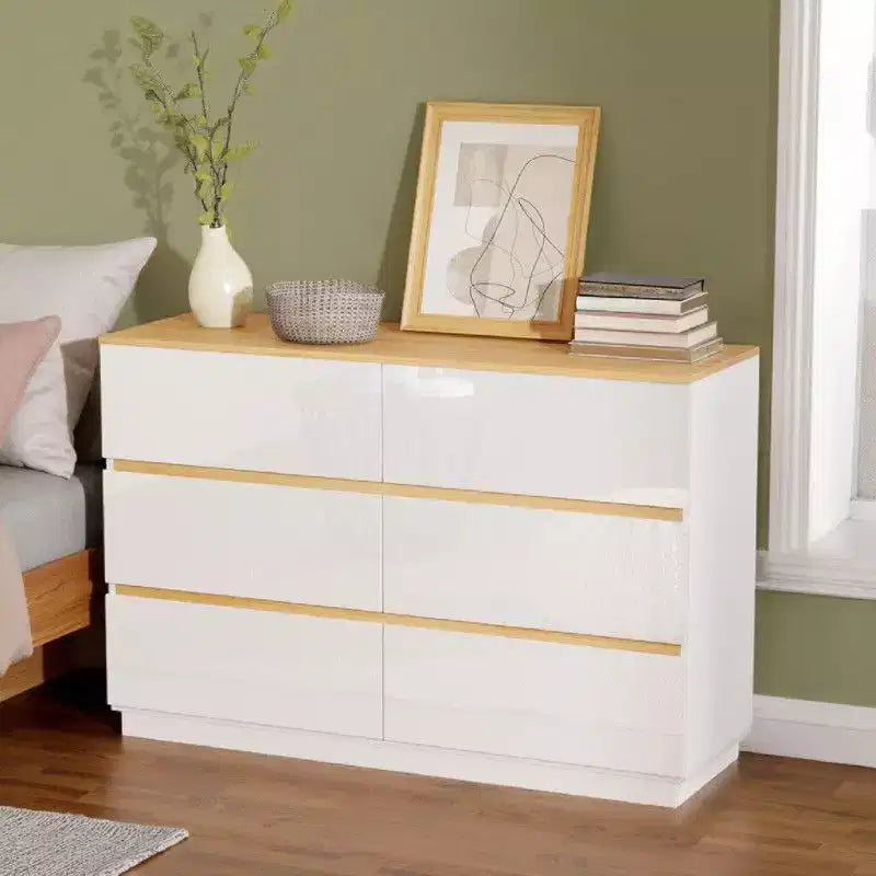 47-Inch Two-Row Six-Drawer Contrast Color Dresser