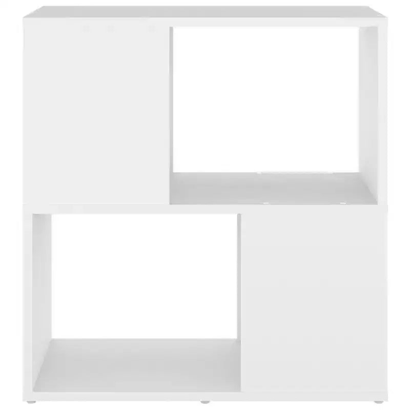 White Engineered Wood Book Cabinet with 2 Shelves