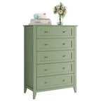 5-Drawer Chest of Drawers with Metal Knobs