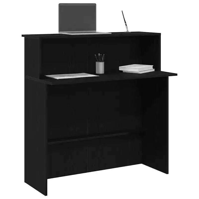Reception Desk Black 39.4" x 19.7" x 40.7" Engineered Wood