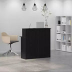 Reception Desk Black 39.4" x 19.7" x 40.7" Engineered Wood