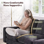 3-Seater Sofa with Deep Seat and Metal Frame