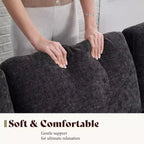 3-Seater Sofa with Deep Seat and Metal Frame