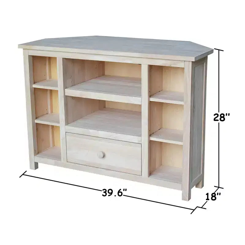Corner Entertainment TV Stand for TVs up to 42" – Solid Wood Media Console