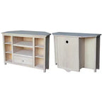 Corner Entertainment TV Stand for TVs up to 42" – Solid Wood Media Console