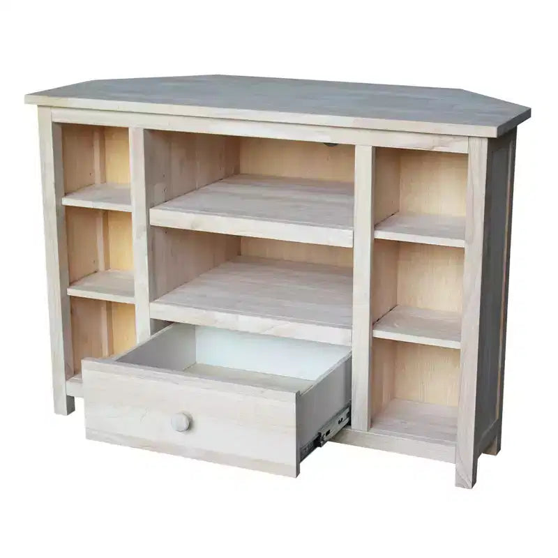Corner Entertainment TV Stand for TVs up to 42" – Solid Wood Media Console